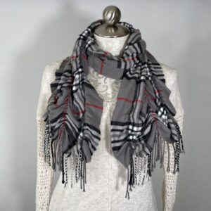 114-035 Plaid Tassle Scar